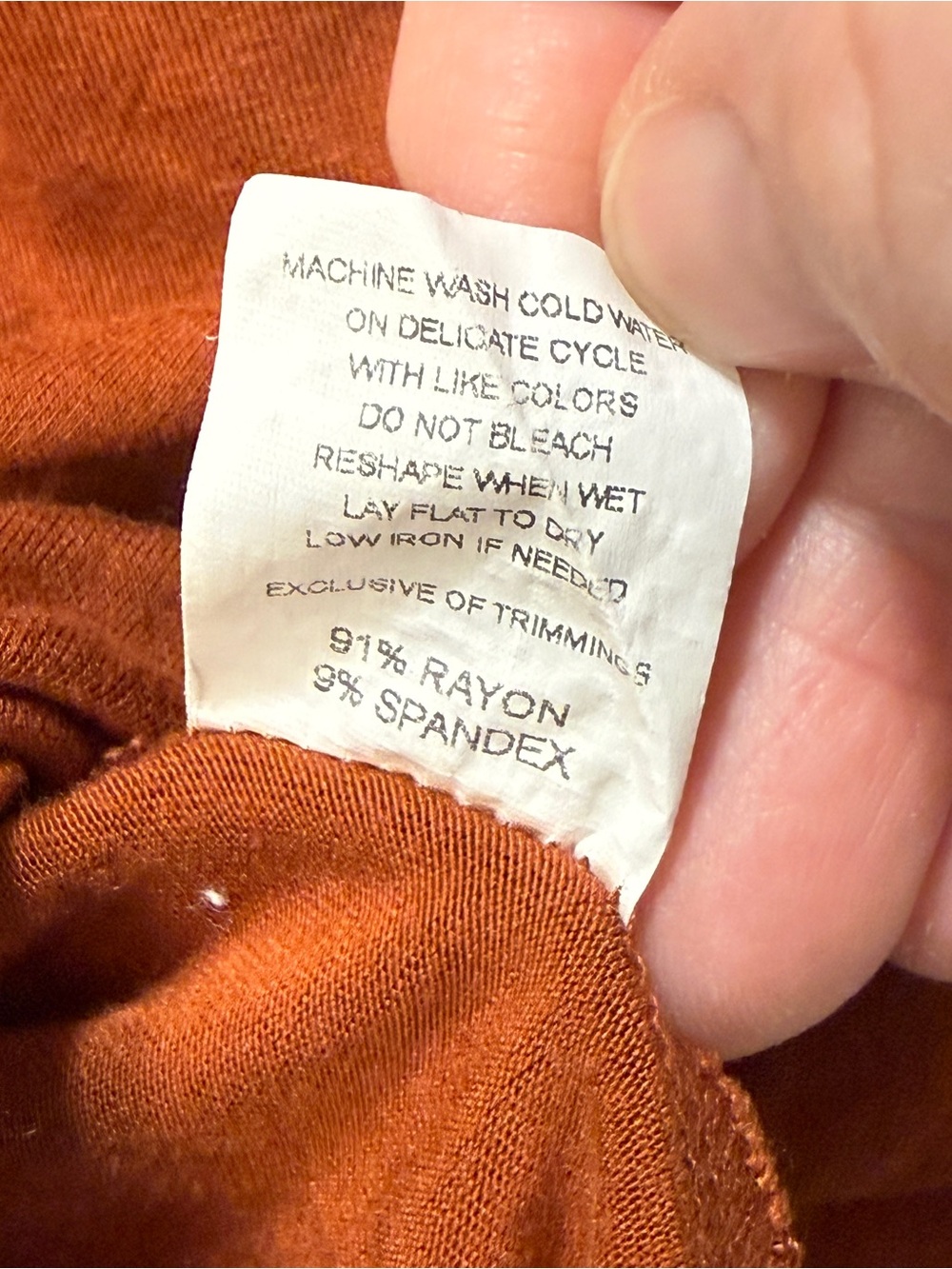 ANTISTAR Rust Colored Scoop Neck Top - Picture 4 of 4